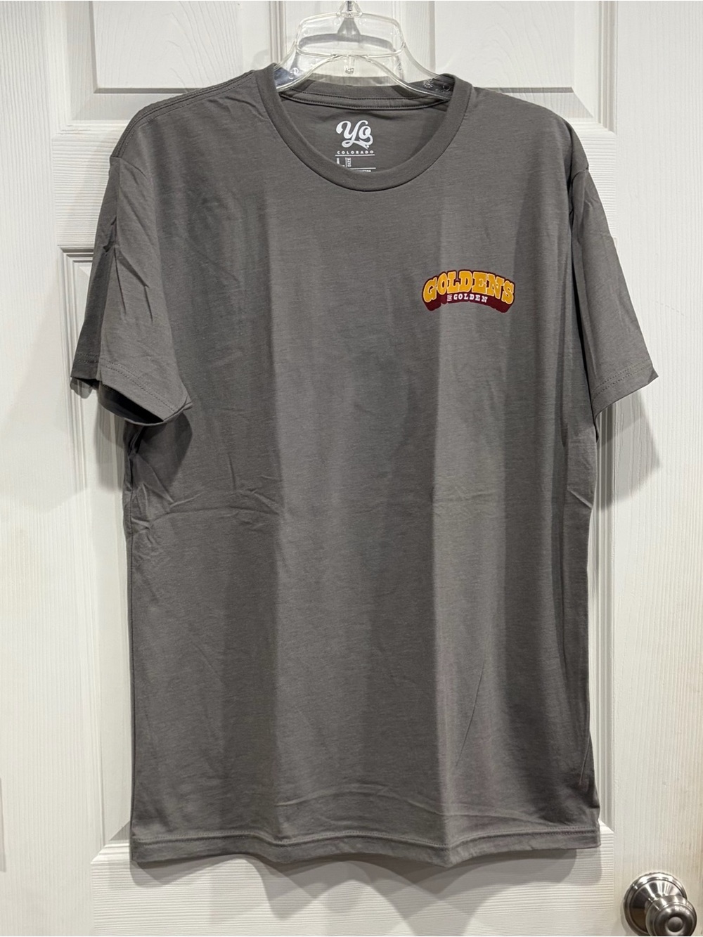 Yo Colorado Men's Large Goldens in Golden 2025 Official Unisex T-Shirt Grey NWT